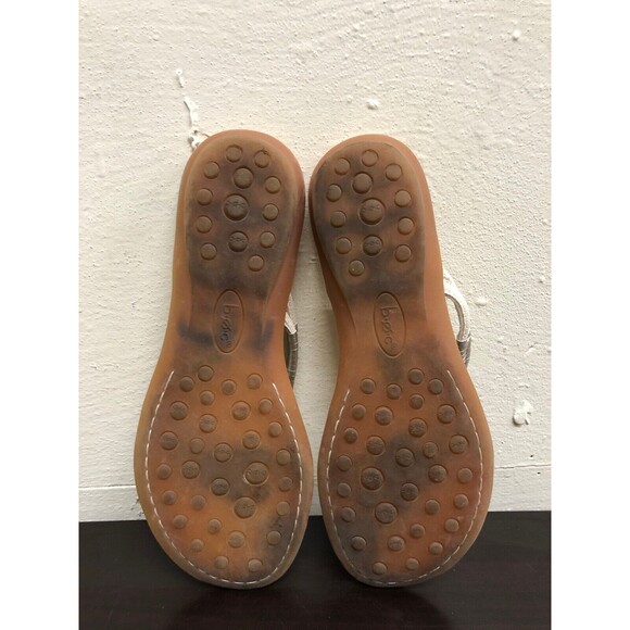 BOC Born Concept Thong Flat Sandal slip on white strap man made upper Women 7/38 - Picture 12 of 12